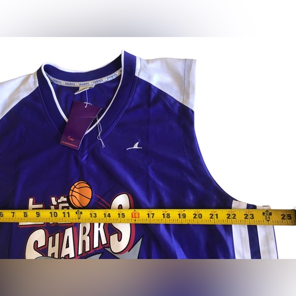 Vintage 90’s OBC Yao Ming Shanghai Sharks Purple Jersey NBA NWT - Picture 5 of 10